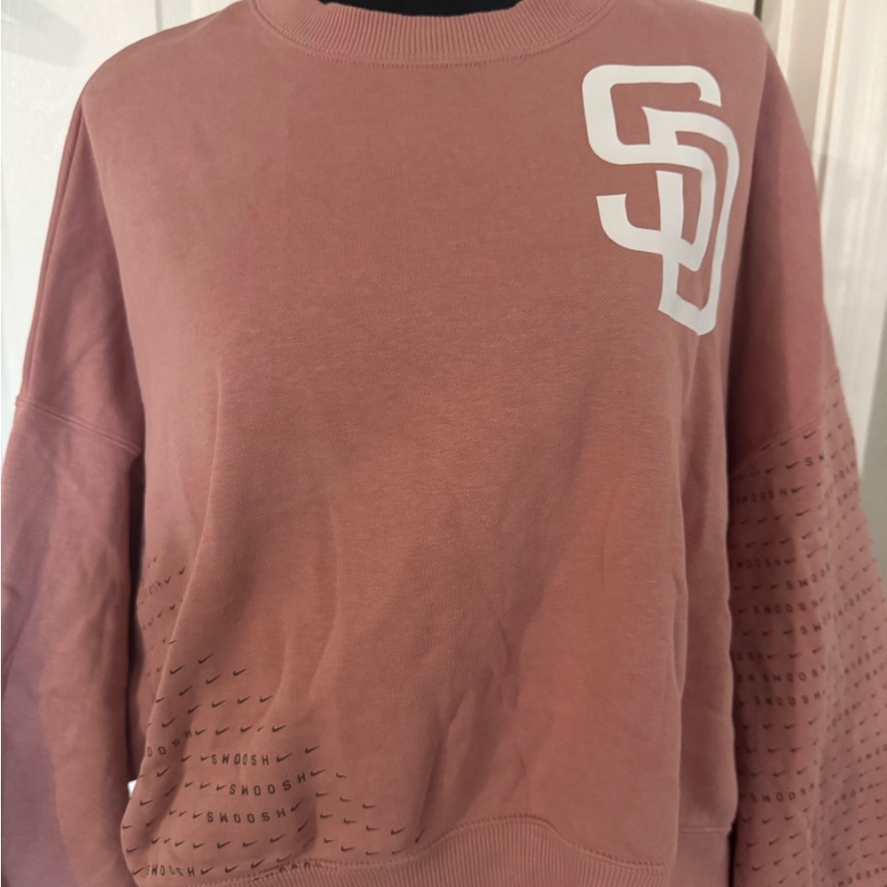 Nike Pink Sweatshirt with White Logo